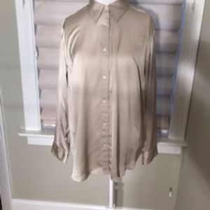 NWT - Taupe Silky Ralph Lauren Blouse